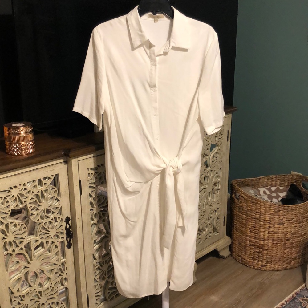 Polagram white tie dress